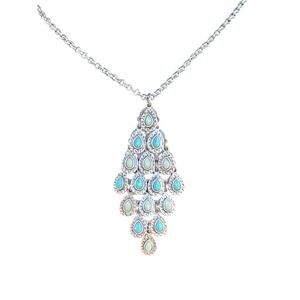 Lucky Brand Boho Necklace Y2K Silver Tone Tear drops Charms 15.5” Drop LONG